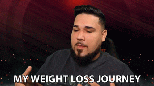 an ad for weight loss journey showing a man looking at his phone