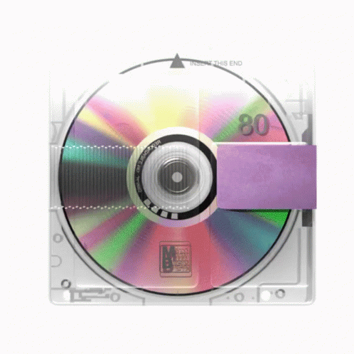 cd and media disk with no cover design