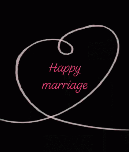 the word happy marriage written on a black background