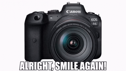 a black camera is featured with an ad for the canon eos