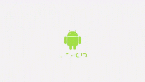an android logo against a white background