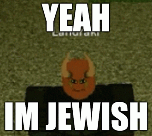 a person sits in front of a laptop computer with the words yeah i'm jewish on it