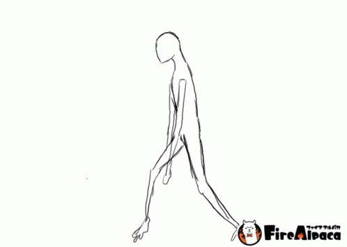 a person's outline of a person walking