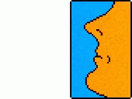 a pixellated picture of an ocean