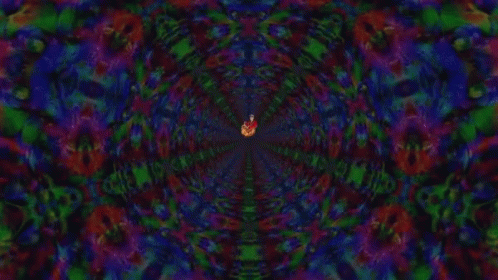 this is an image of a psychedelicly colored tunnel