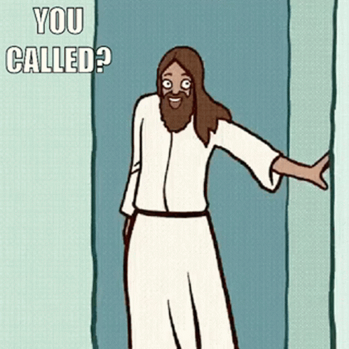 an image of jesus standing in the doorway