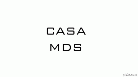 the words casa mds are in a black and white image