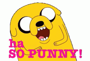 the word that says, ta so funny with an animated face on it
