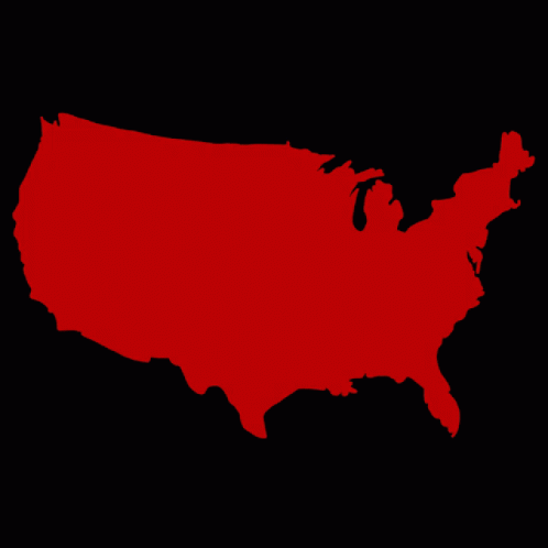 the outline of a blue usa map on a black background