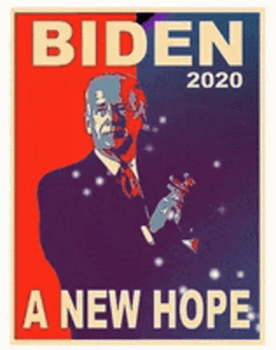 a political poster that says biden has been a new hope