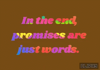 the words in the end, pronoises are just words