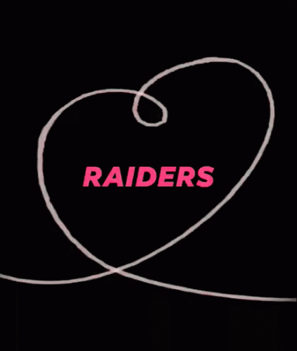 an image of a heart that reads raiders