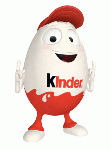 a large egg character with an ice cream in it