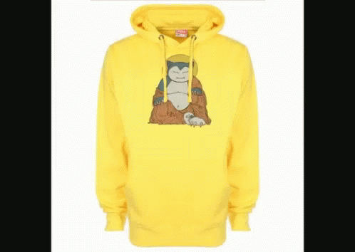 a blue sweatshirt with an image of a monkey on the hood