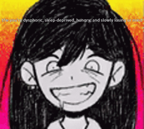 a drawing of a girl smiling with her eyes closed