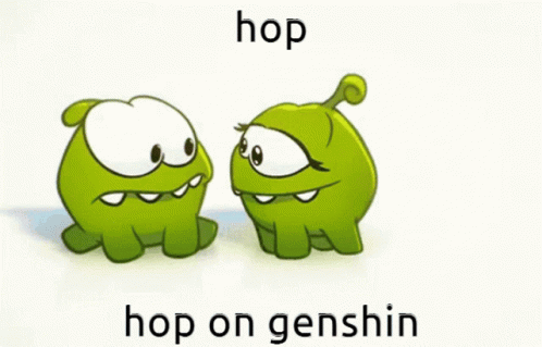 two cartoon green monsters are facing each other