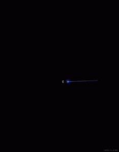 a rocket can be seen in the dark with lights on