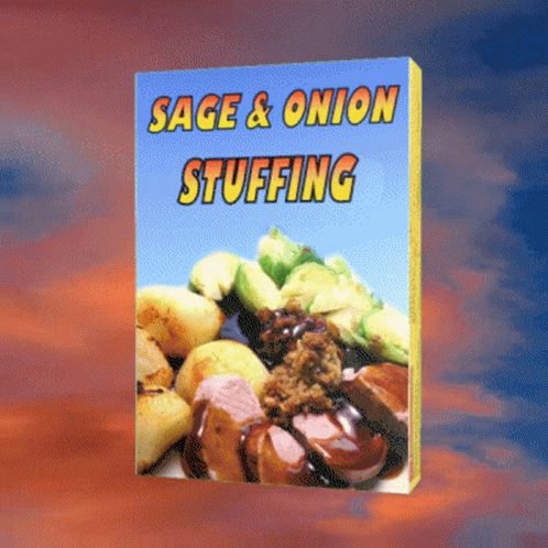 a book with the title sage and onion stuffing