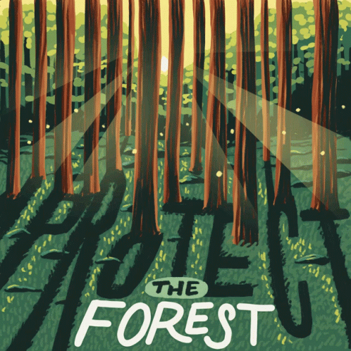a poster that says, the forest