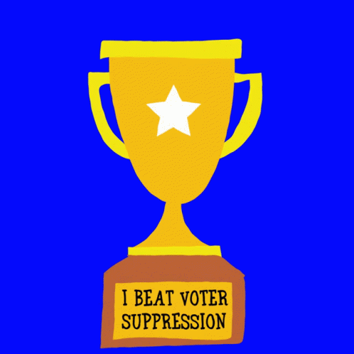 the blue trophy with a star on it says i beat vote