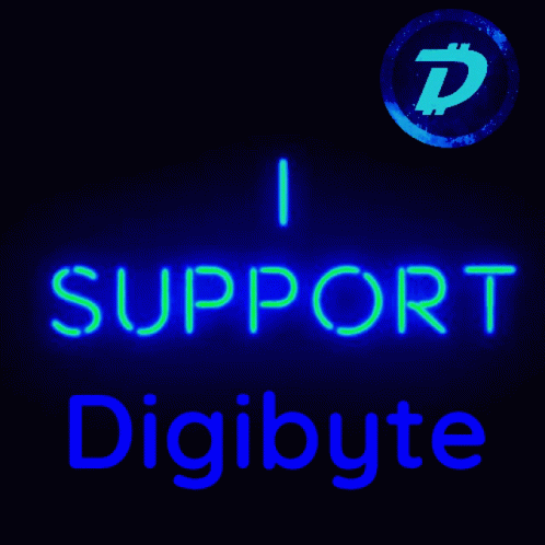 a big lit sign that says i support digits to the word'digbute '
