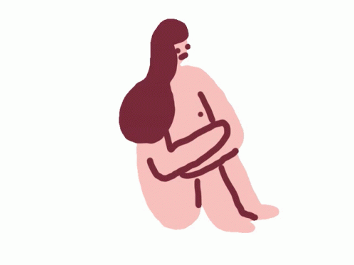 the silhouette of a seated woman has a bottle in her hand