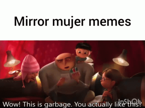 an advertit for mirror mipper memes showing the two gnomes