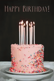 a cake that has seven candles on it
