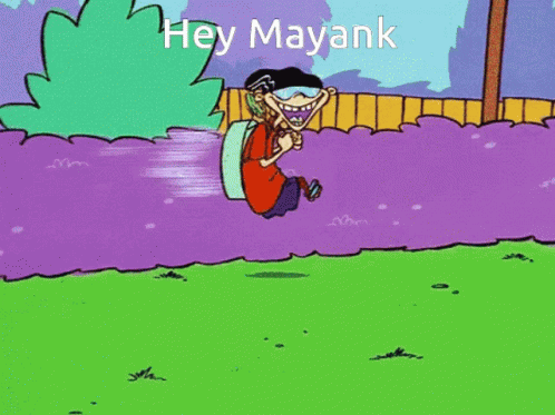 a girl in the yard with the caption hey mayonk