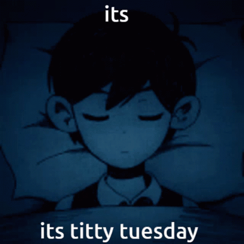 a cartoon picture with the words it's its tity tuesday