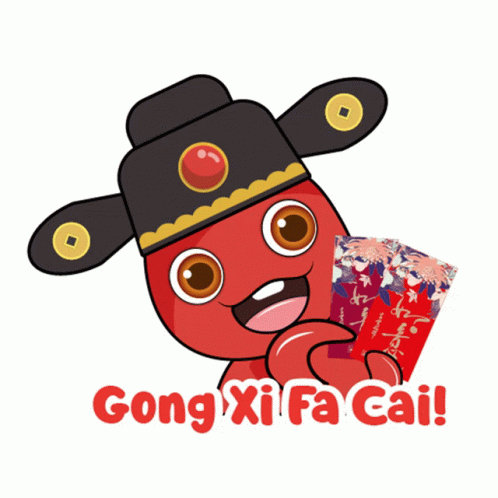 a picture with the word'going xxi fa cai'written below
