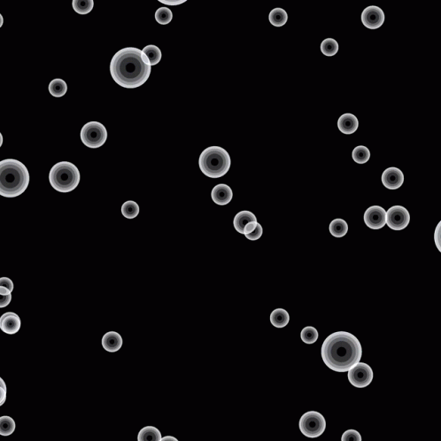 the bubbles are being thrown in the dark