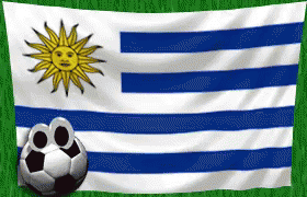 soccer ball resting in the center of a flag