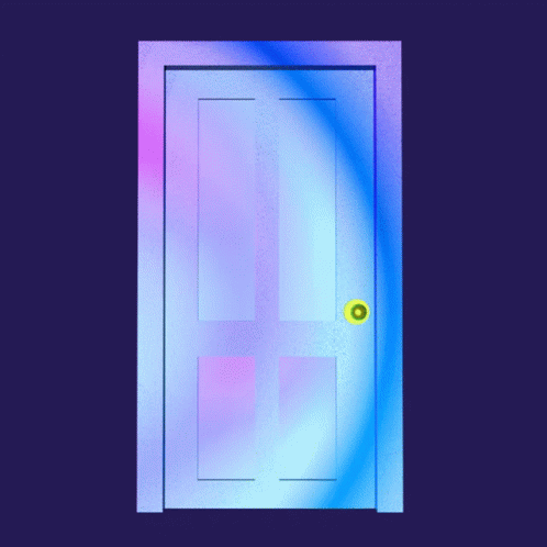 a digital image with a blurry door in it