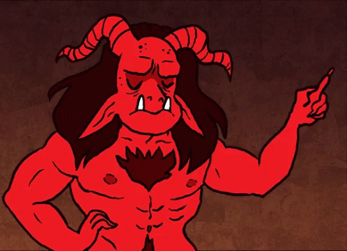 the evil demon in an animated avatar