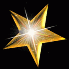 a blue star is seen in the dark
