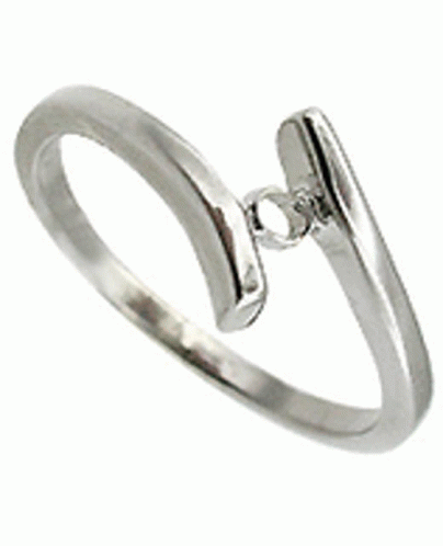 a ring with a loop and an open end