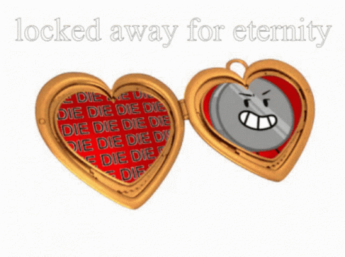 two heart shaped iron - on badges are shown