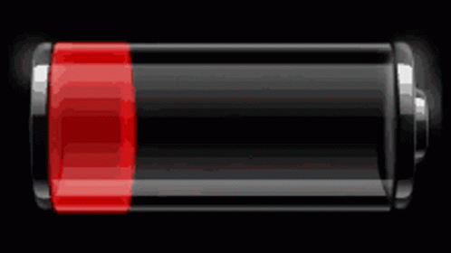 a battery with the blue stripe and black background