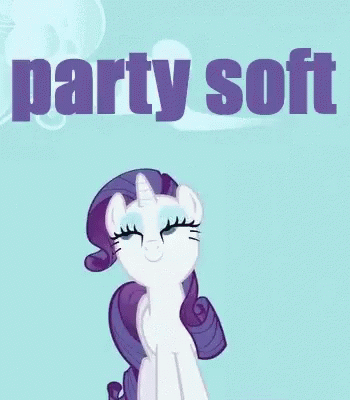 a picture of a pony with caption party soft