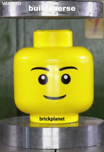 the lego minifigure head is not happy that this image is of the blue brick - planet