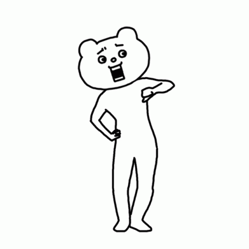 a cartoon bear is wearing a bodysuit