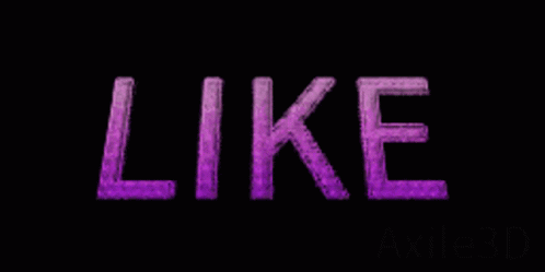 the word like spelled in pink on a black background