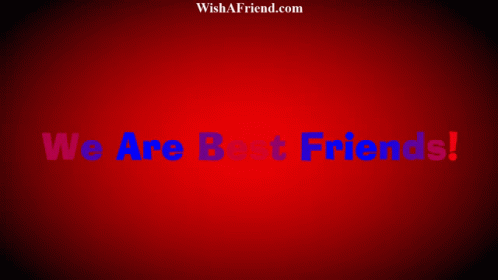 we are best friends text on blue background