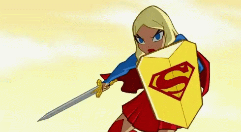 a cartoon image of a woman with super hero armor