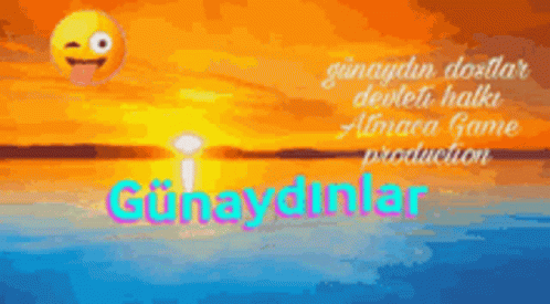 an animated image of gunaydnjaar in front of the ocean