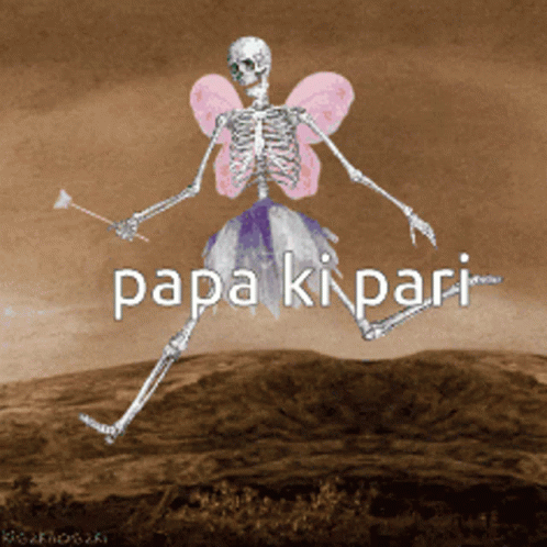 the logo for papaa knarui is shown above a drawing of a skeleton