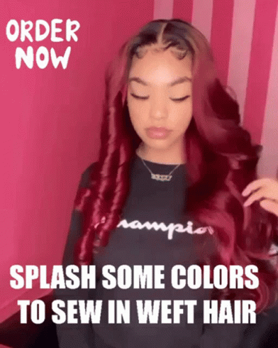 a black and white poster with text that says, please splash some colors to sew in wet hair