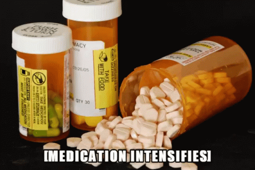 three pill bottles with a caption overlay that says medications for insilents
