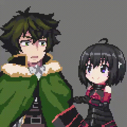 an pixelated image of a couple with an odd look